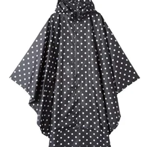 Rain poncho stylish waterproof raincoat with hood zipper