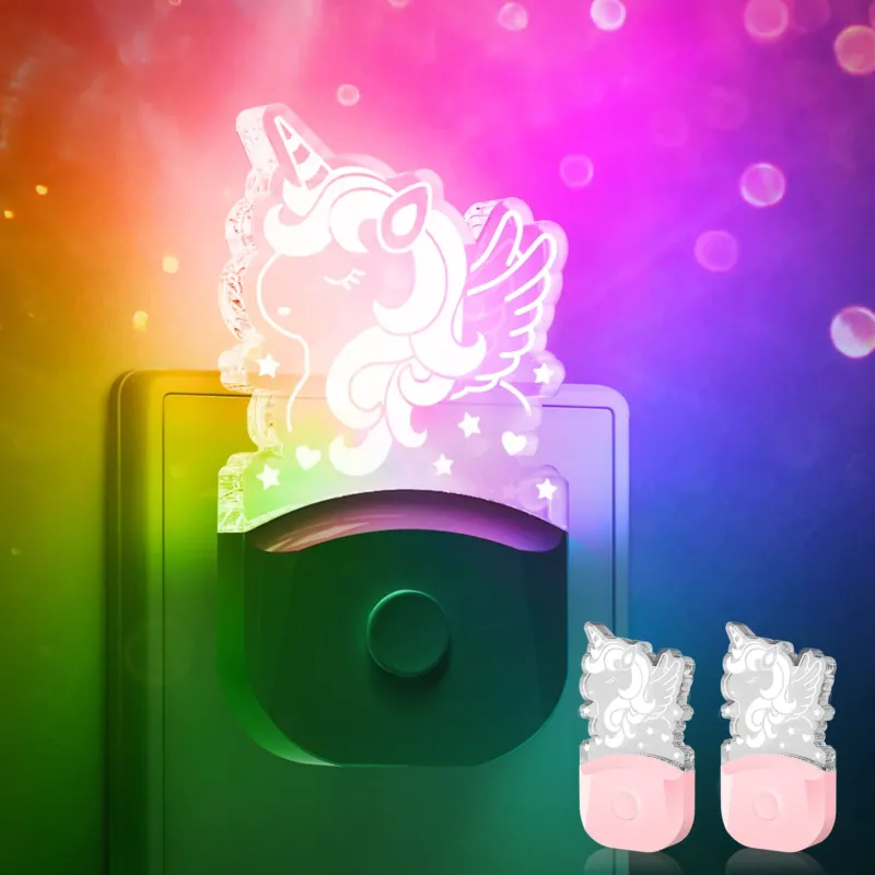 Night Light for Children [2 pieces], LED Night Light with Twilight Sensor