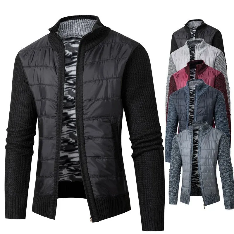 Herren modische Übergangsjacke mit modernem Stehkragen und strukturiertem Design – Taviero